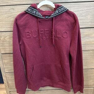 Buffalo David Bitton Men's Burgundy Hoodie